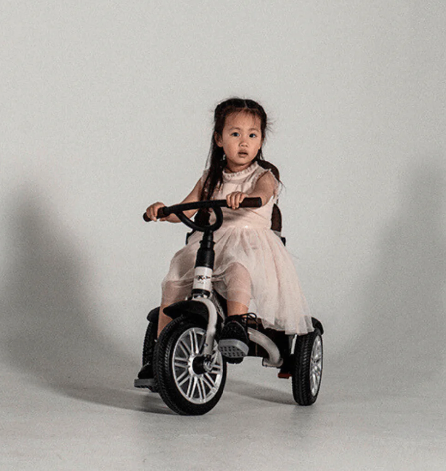 Summer Style and Adventure with the White Satin Bentley 6-in-1 Stroller Trike