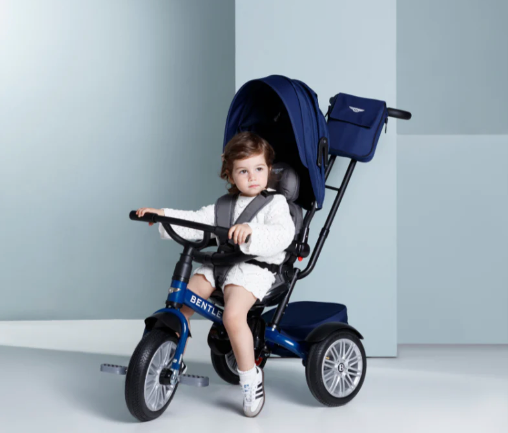 Shine Bright This Summer with the Sequin Blue Bentley Stroller Trike