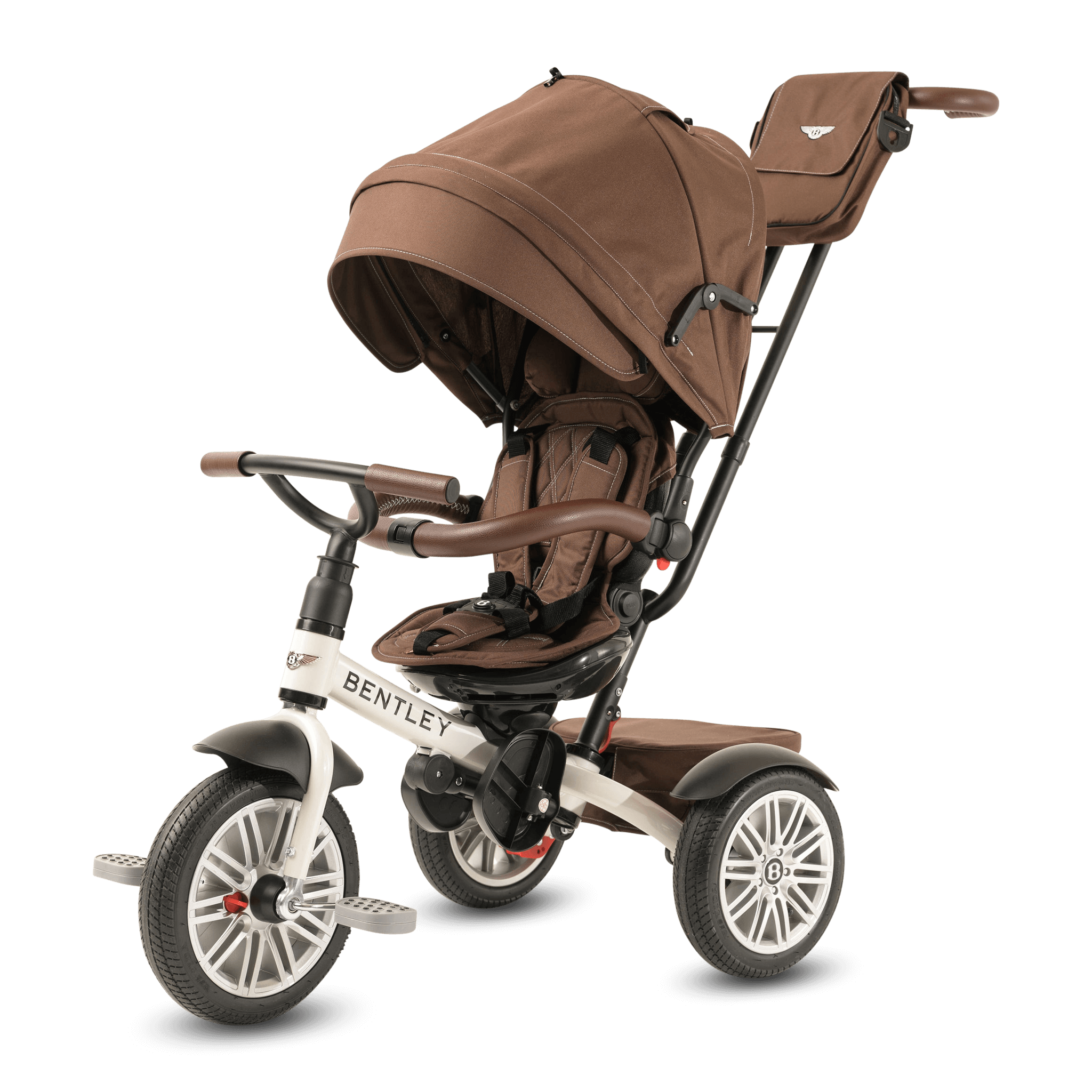 White Satin Bentley 6 in 1 Stroller Trike