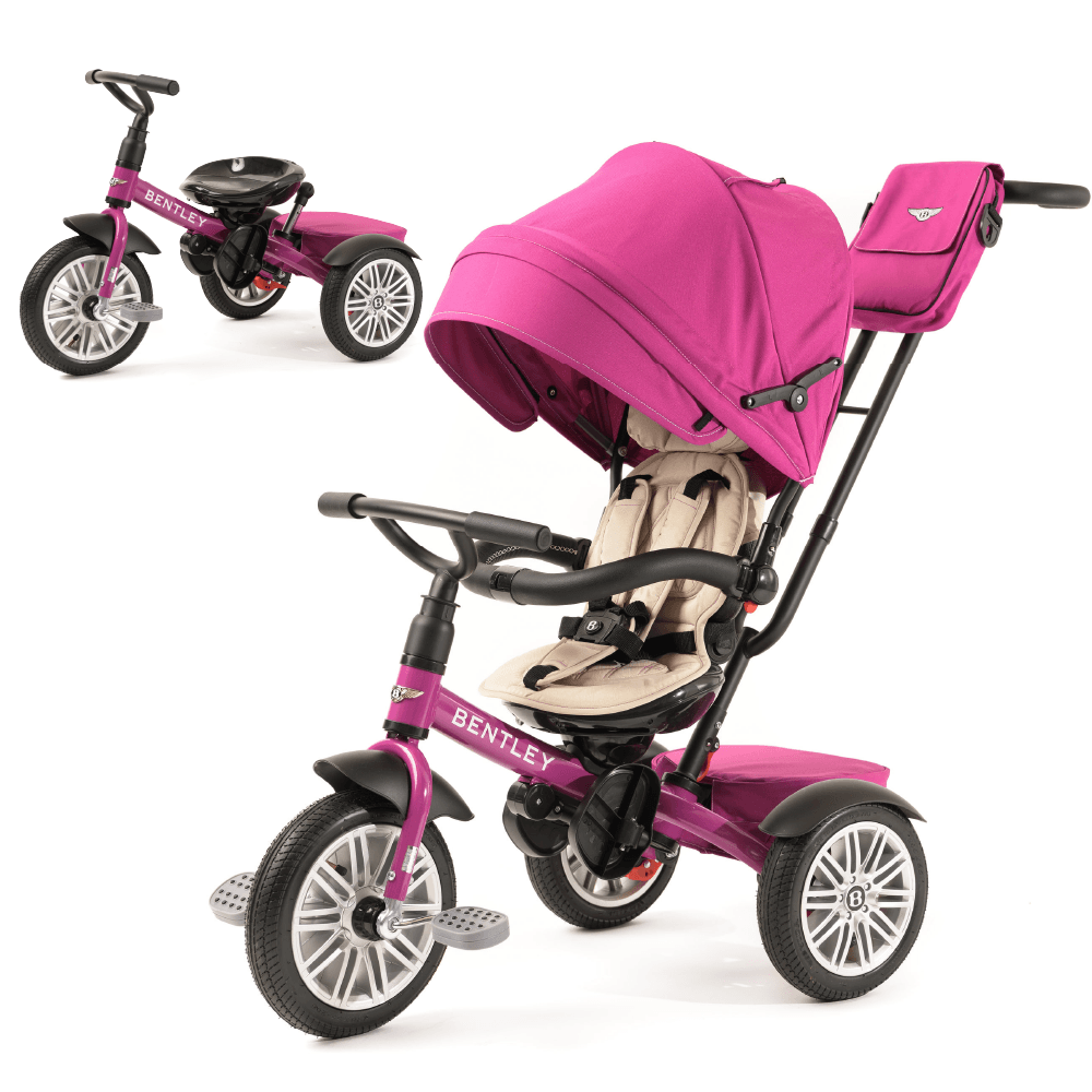 Fuchsia Pink Bentley 6 in 1 Stroller Trike Luxury Bentley Trike BentleyTrike