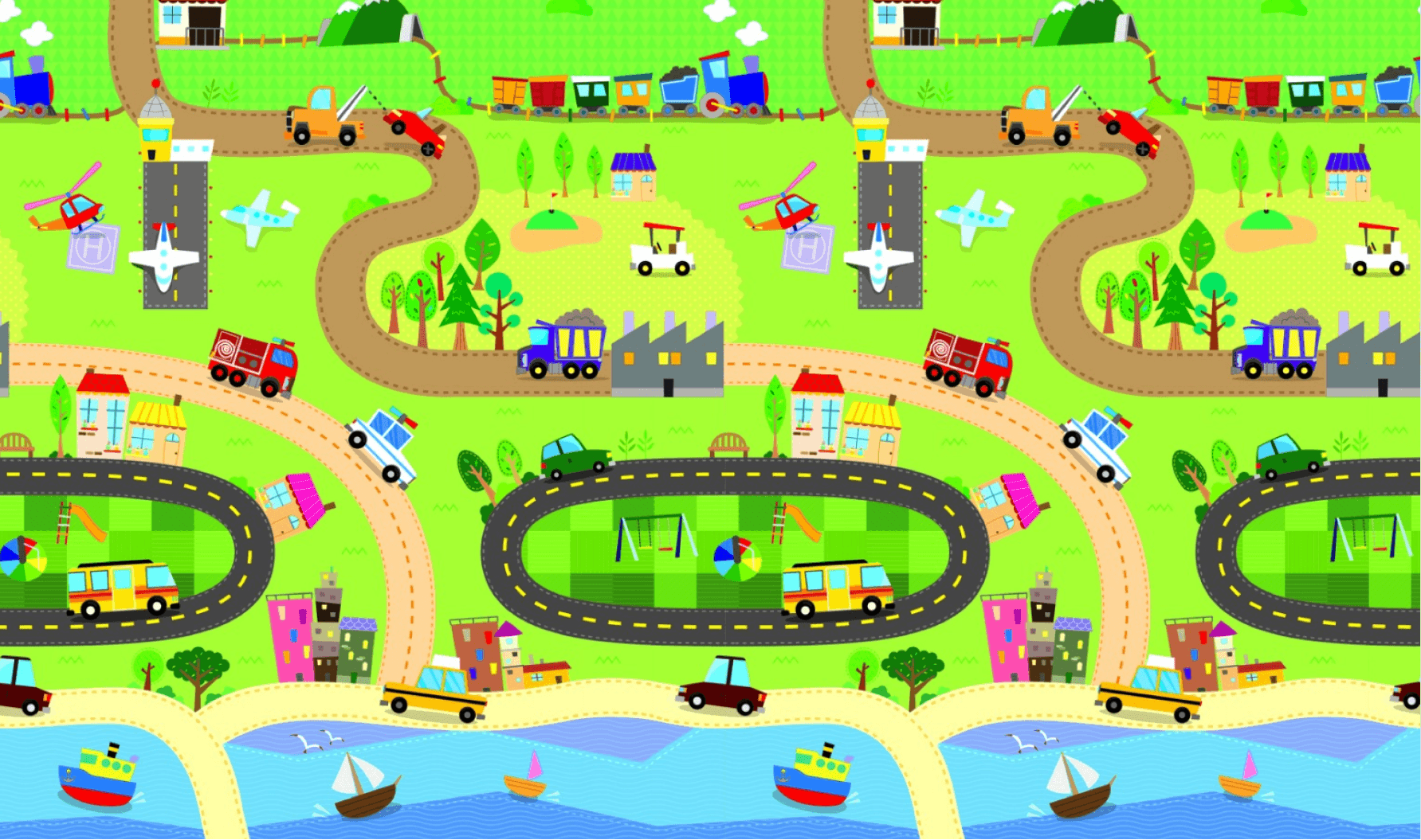 Baby Care Playmat - Happy Village - Large - BentleyTrike