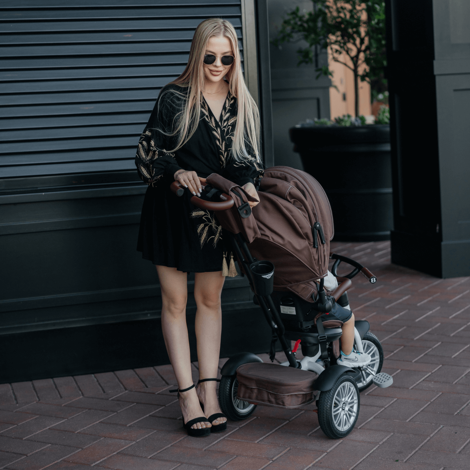 White Satin Bentley 6 in 1 Stroller Trike