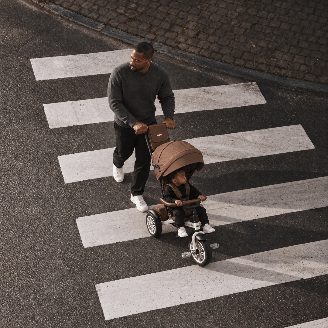 White Satin Bentley 6 in 1 Stroller Trike