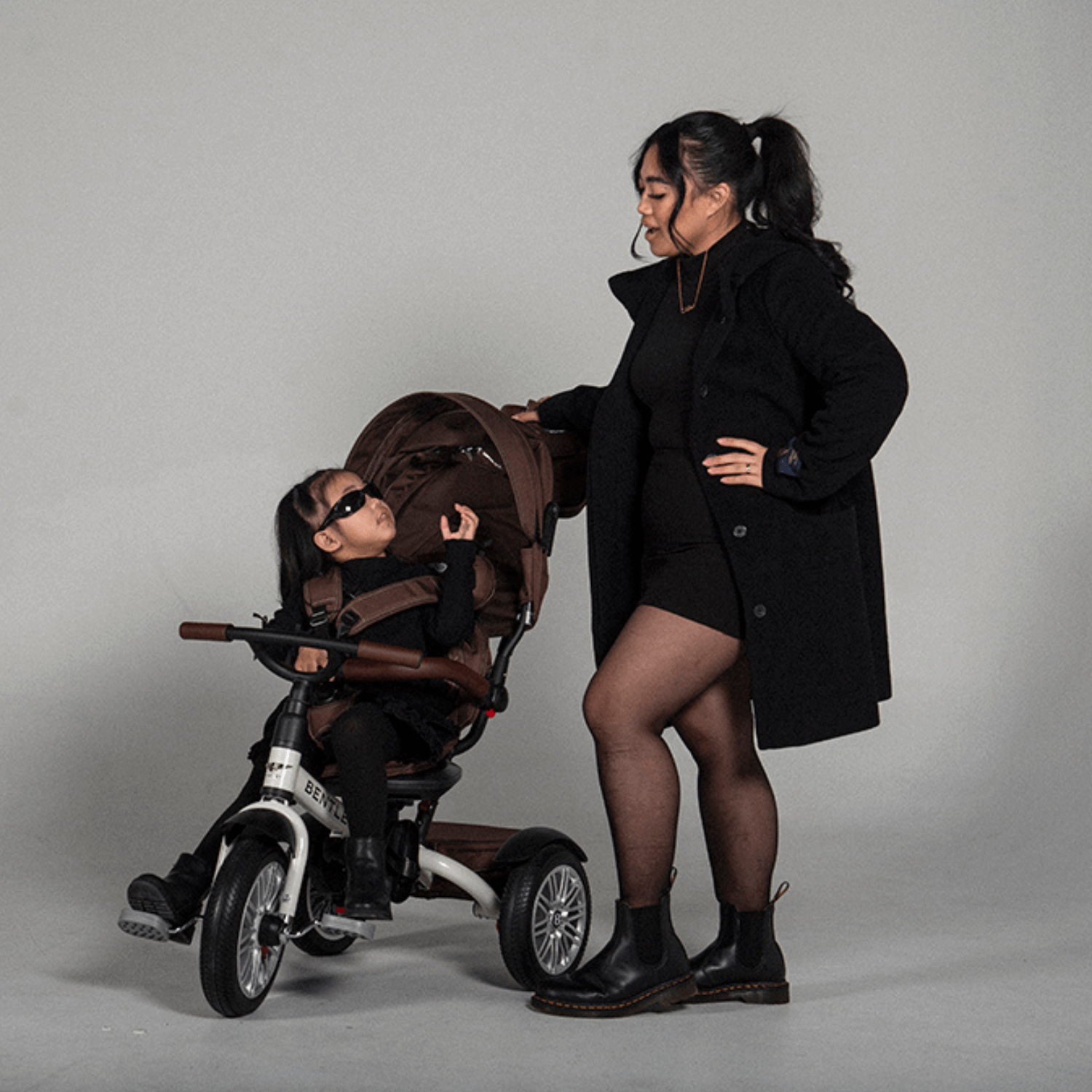 White Satin Bentley 6 in 1 Stroller Trike