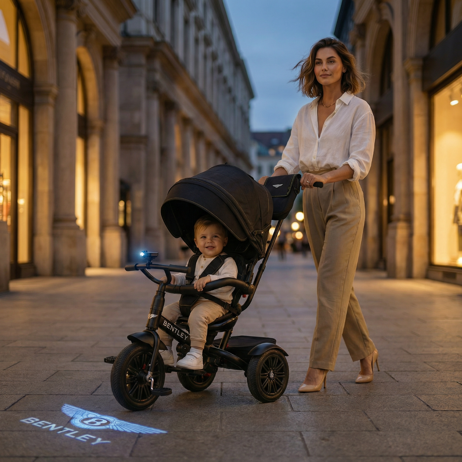 Bentley Logo Light Projector for 6-in-1 Stroller Trike