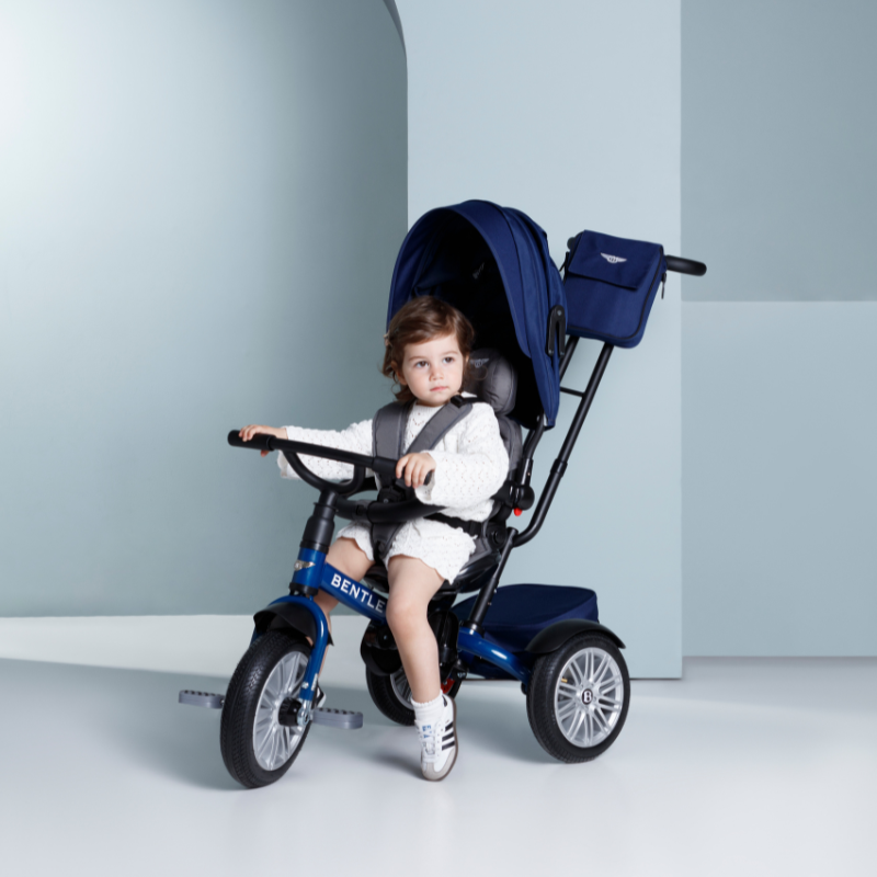 【BAON】bentty sk Sequin Blue Bentley 6 in 1 Stroller Trike - Luxury Bentley Trike