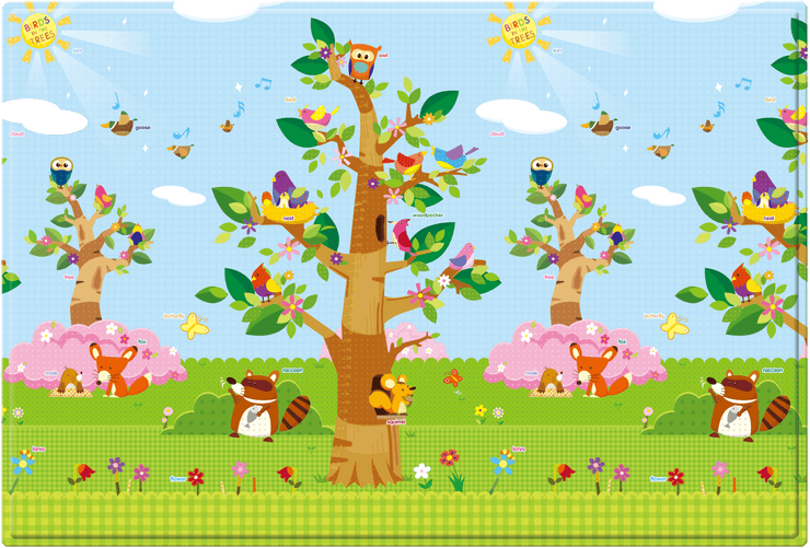 Baby Care Playmat - Birds in the Trees - Large Playmat