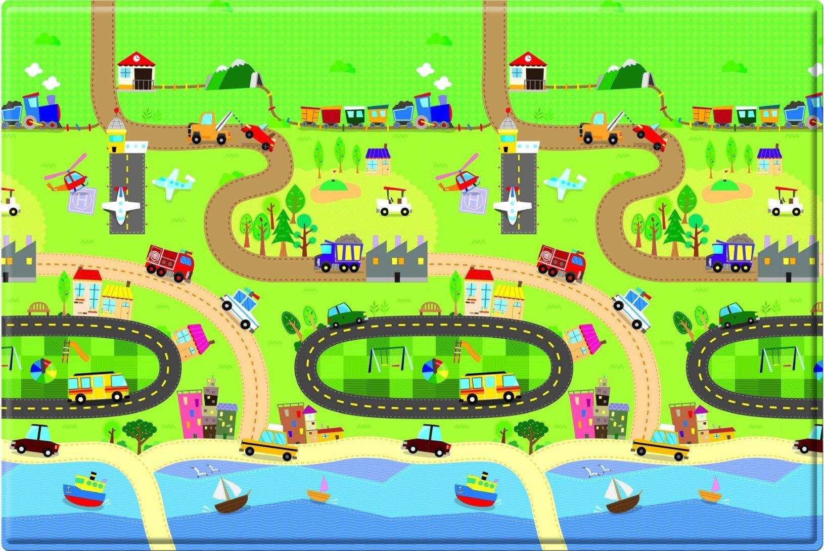 Baby Care Playmat - Happy Village - Large baby playmat